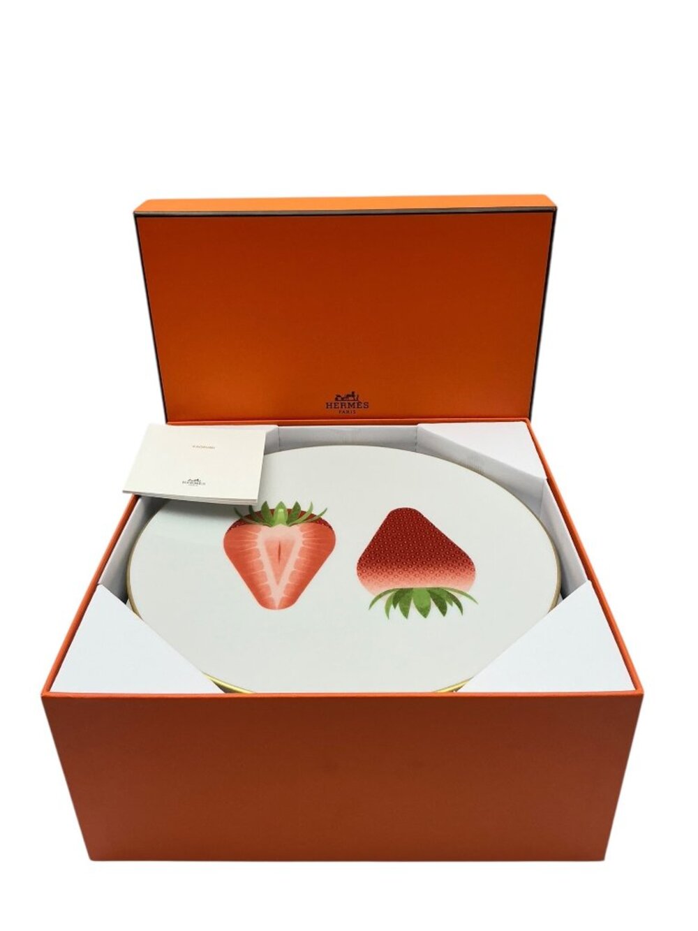 HERMES KAORUMI PORCELAIN FRUIT PLATES SET OF 6 BNIB